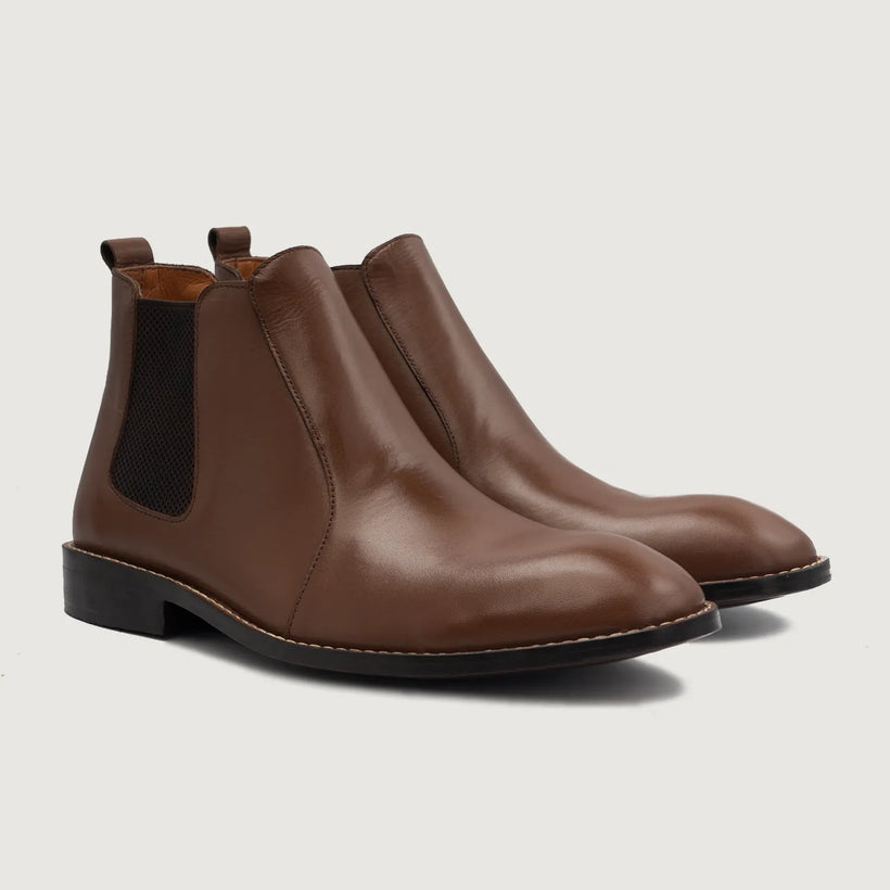 Clarkson Chelsea Brązowa Leather Boots Męska