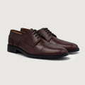 Dirk Brogues Derby Bordowy Skórzane buty Męska