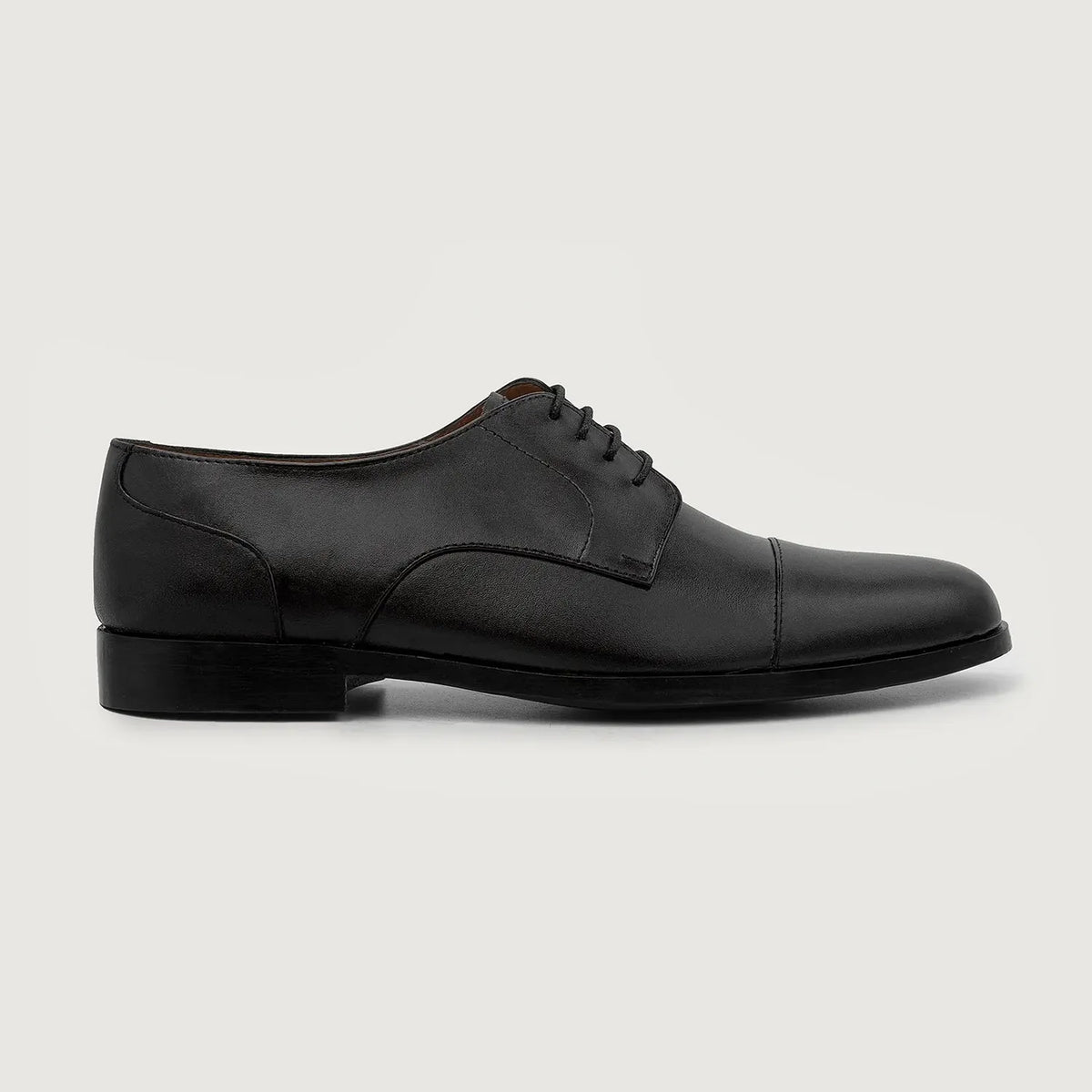 Black Full-Grain leather Shoes - Konstrukcja ramowa Goodyear welt i detal noska
