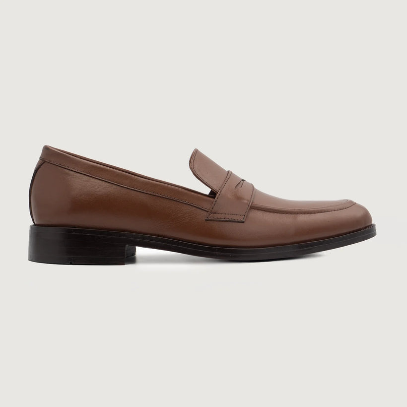 Baxton Brązowa Leather Loafers Męska