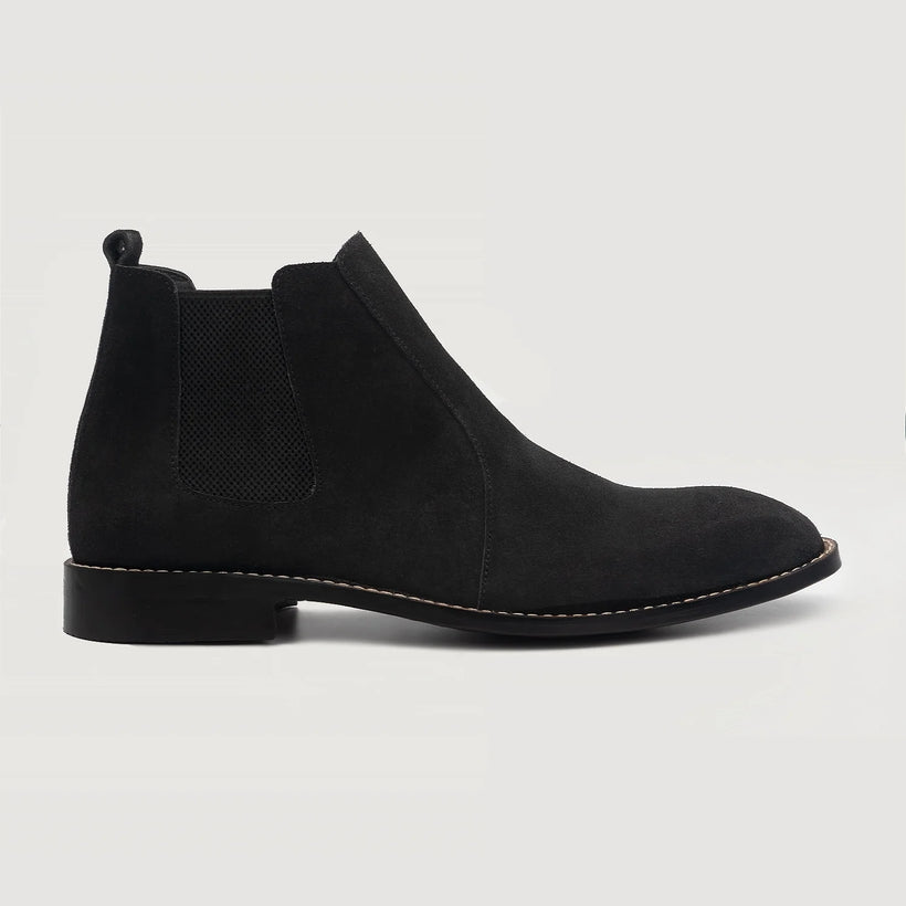 Clarkson Chelsea Czarna Suede Leather Boots Męska