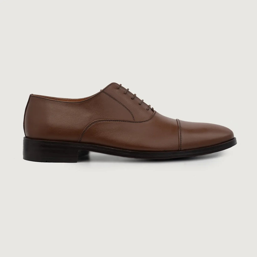 Professor Oxford Brązowa Leather Shoes Męska