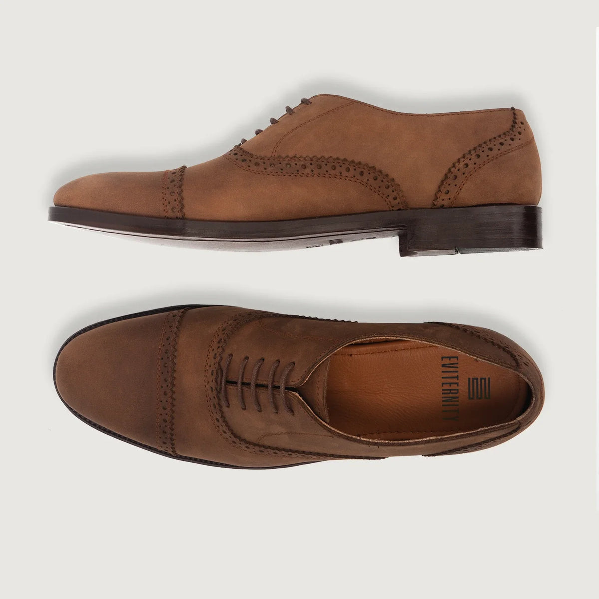 Greyson Brogues Oxford Oil Pull-up Brązowy Skórzane buty Męska - Wzmocniony zapiętek i precyzyjne podwójne szwy