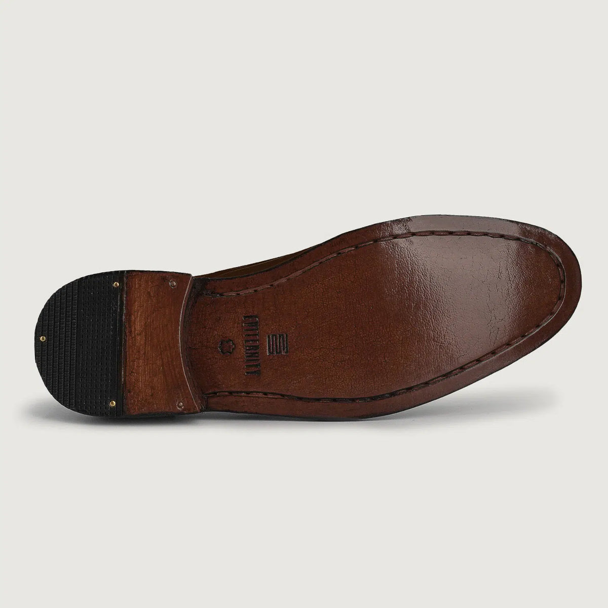 High-Traction Rubber Outsole & Lug Tread Pattern on Attorney Derby Brązowy Skórzane buty Męska For Men