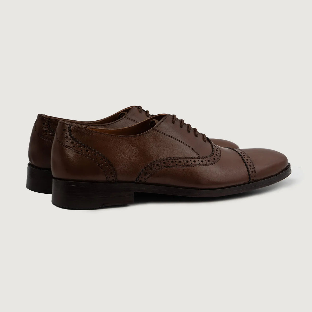 High-Traction Rubber Outsole & Lug Tread Pattern on Greyson Brogues Oxford Brązowy Skórzane buty Męska For Men