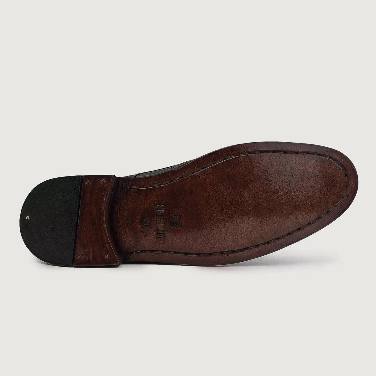 Szczegółowe zbliżenie of Classic Collar & Heavy-Duty Zipper Hardware on Duster Brogues Derby Czarny Skórzane trzewiki Męska For Men