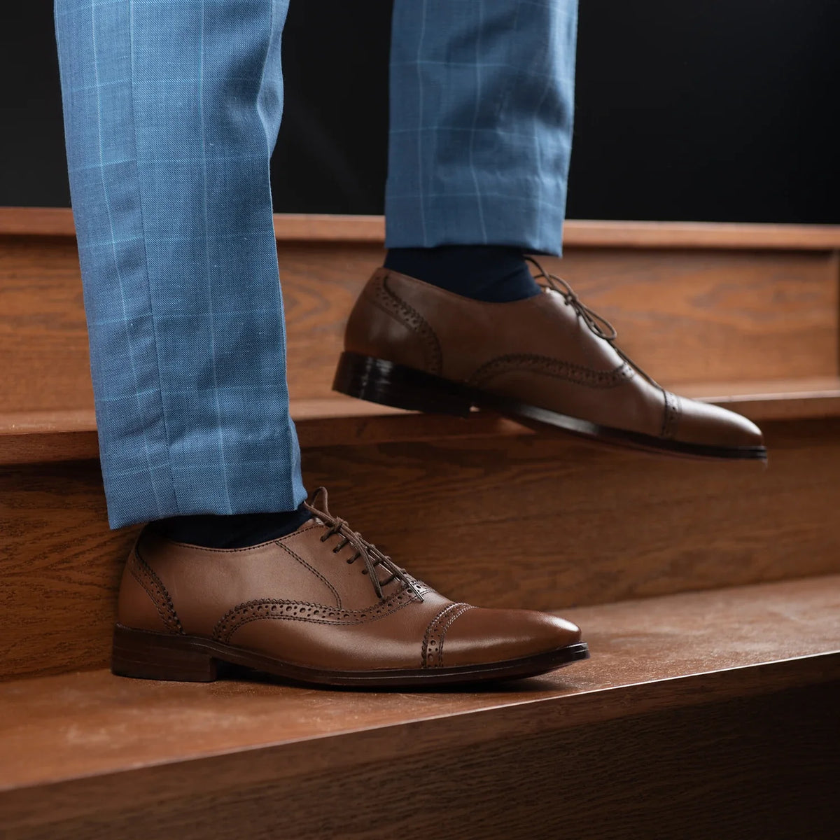 Orlaven Greyson Brogues Oxford Brązowy Skórzane buty Męska footwear image 9