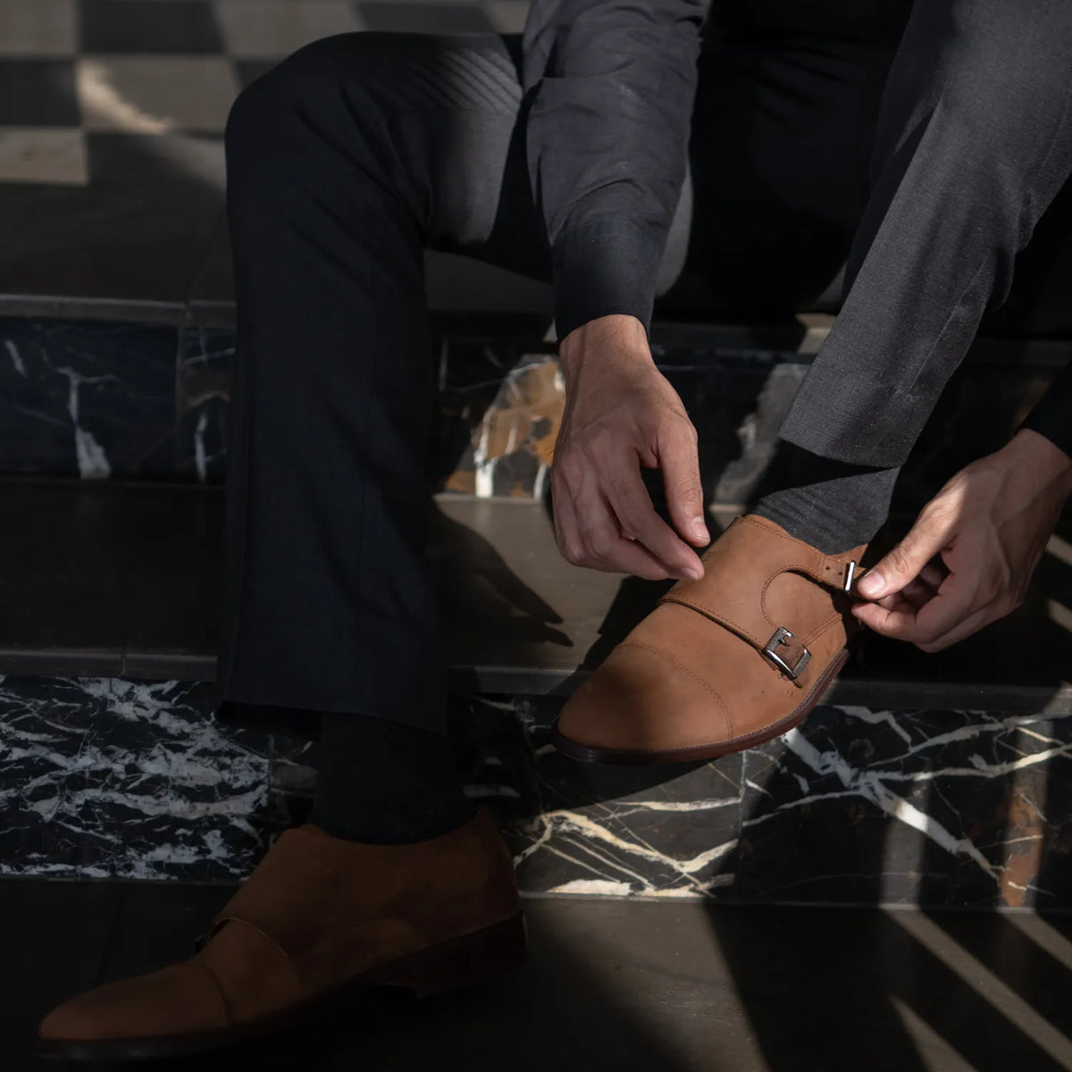 Orlaven Boston Skórzane buty Oil Pull-up Brązowy Skórzane buty footwear image 9