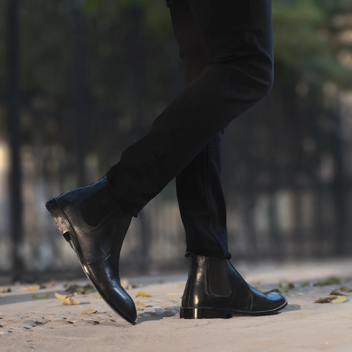 Orlaven Clarkson Chelsea Czarny Skórzane trzewiki Męska footwear image 9