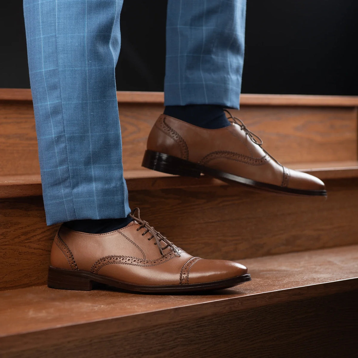 Orlaven Greyson Brogues Oxford Jasnobrązowy Skórzane buty Męska footwear image 10
