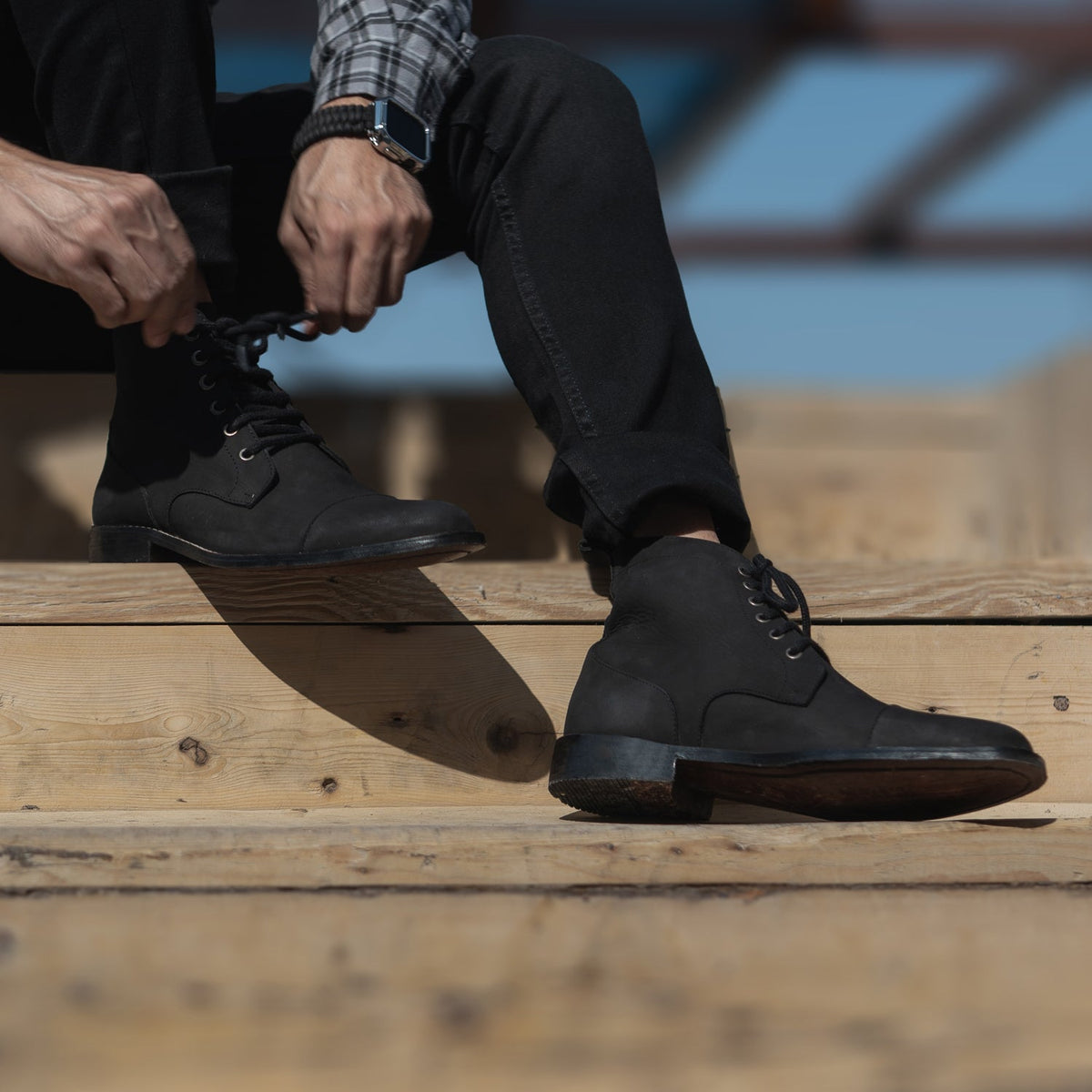 Orlaven Knight Derby Czarny Nubuck Skórzane trzewiki Męska footwear image 10