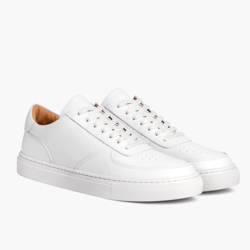 Court White Leather Sneakers Męska