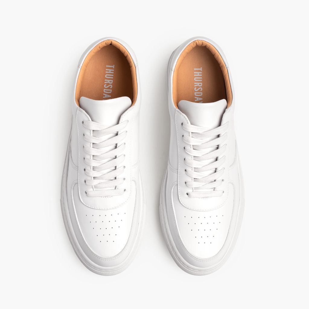 Court Toffee x Off-White Leather Sneakers - Wzmocniony zapiętek i precyzyjne podwójne szwy