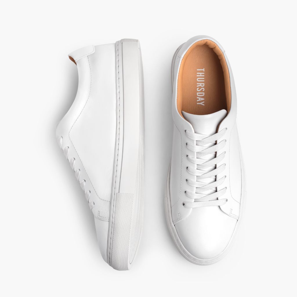 Encore White Skórzane sneakersy Męska - Wzmocniony zapiętek i precyzyjne podwójne szwy