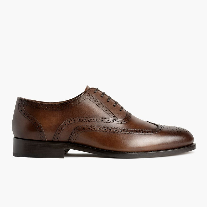 Aviator Cinnamon Leather Shoes Męska