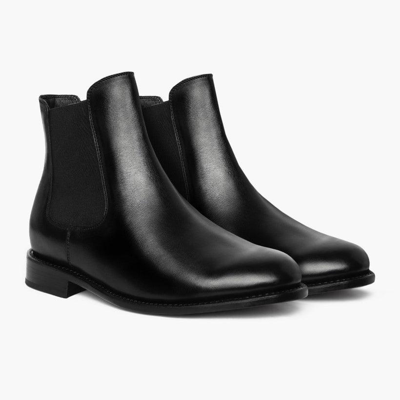 Cavalier Czarna Leather Boots Męska