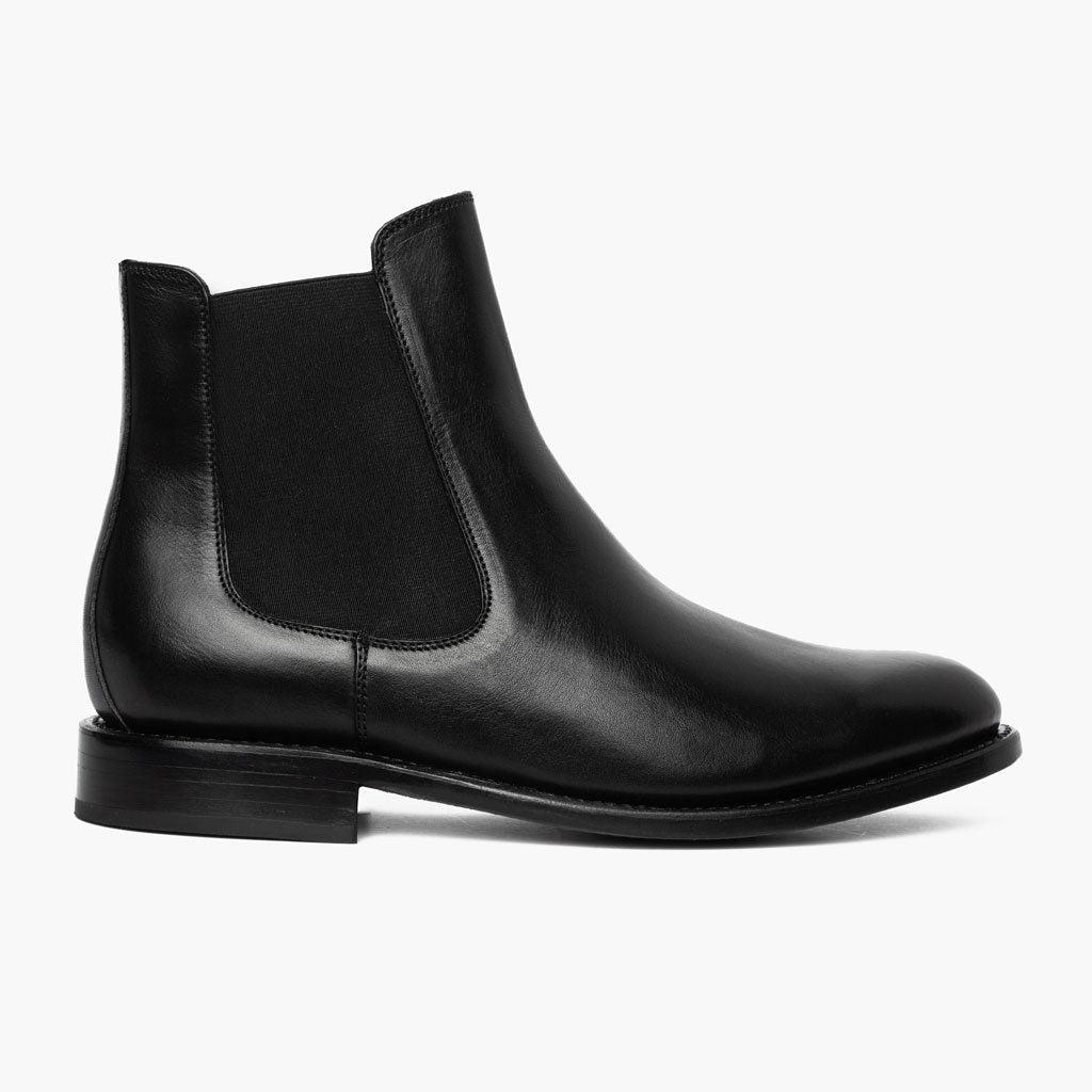 Black Full-Grain leather Boots - Konstrukcja ramowa Goodyear welt i detal noska