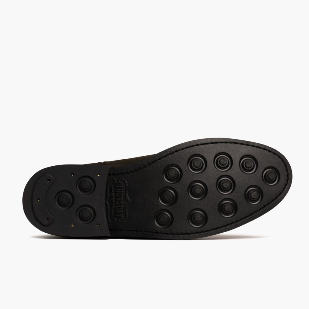 High-Traction Rubber Outsole & Lug Tread Pattern on Duke Dark Olive Suede Skórzane trzewiki Męska