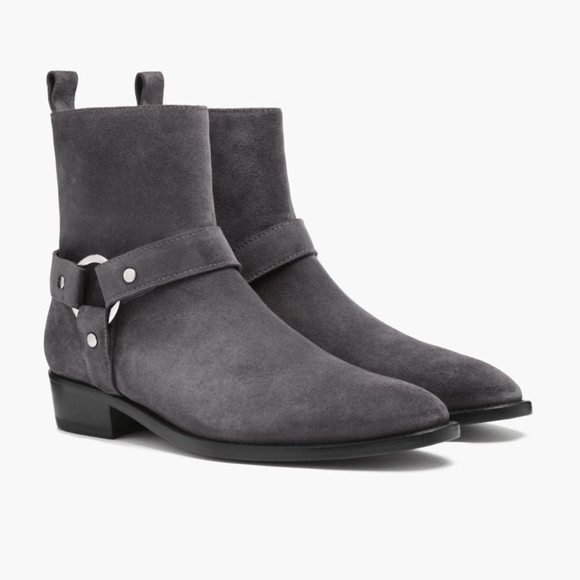 Harness Grey Suede Skórzane trzewiki Męska