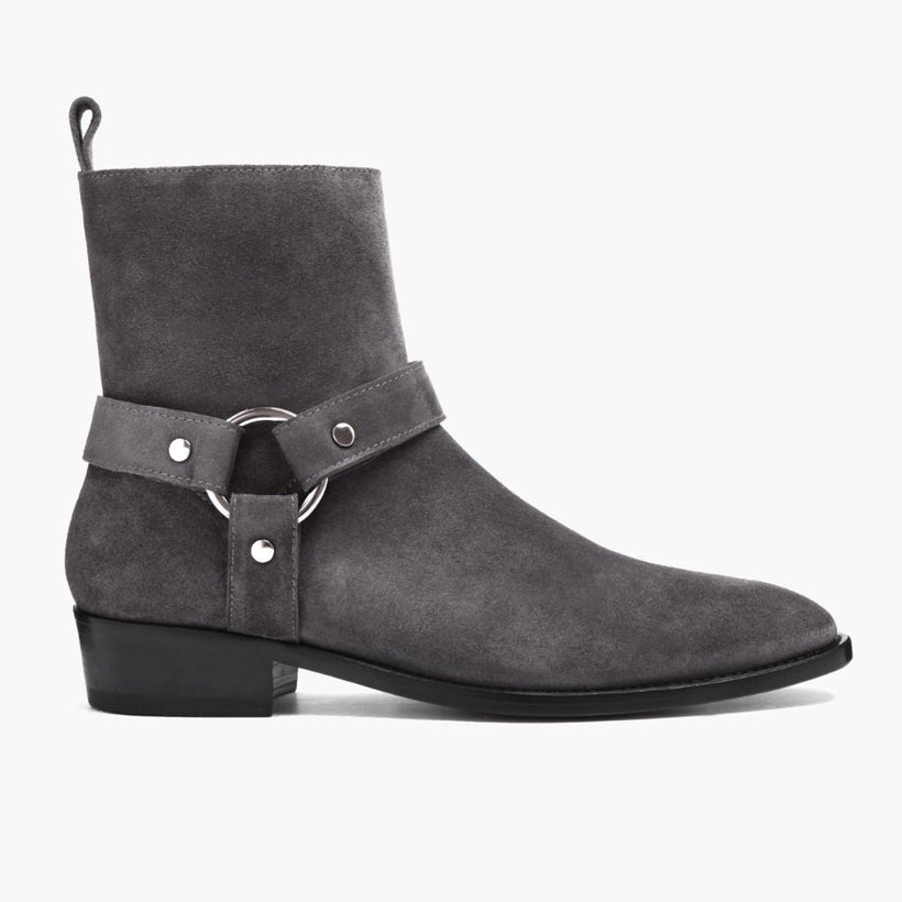 Harness Grey Suede Skórzane trzewiki Męska
