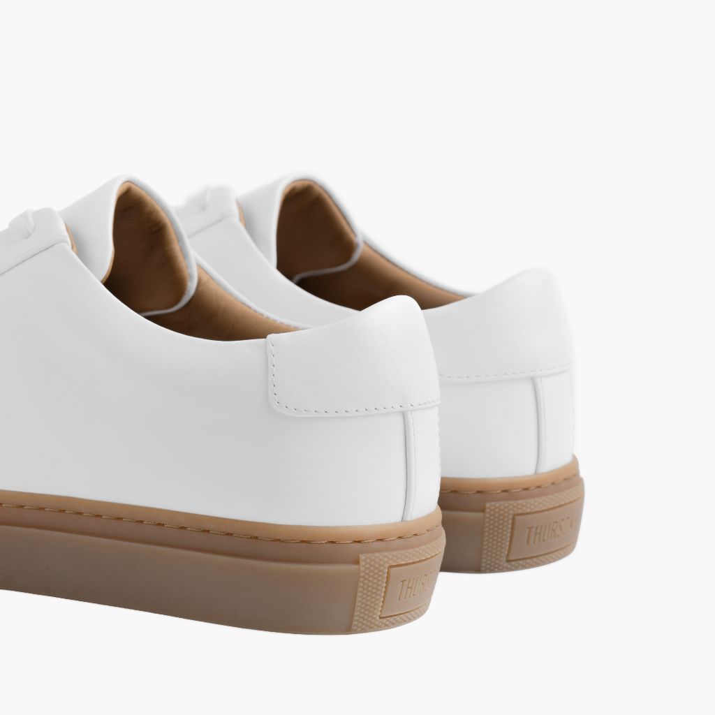 High-Traction Rubber Outsole & Lug Tread Pattern on Legacy White Skórzane sneakersy Męska
