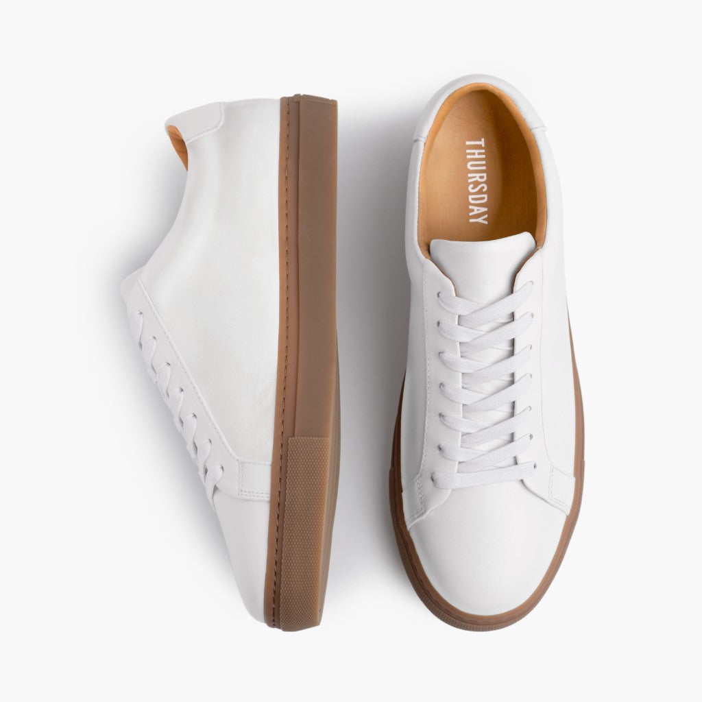 Legacy White Skórzane sneakersy Męska - Wzmocniony zapiętek i precyzyjne podwójne szwy