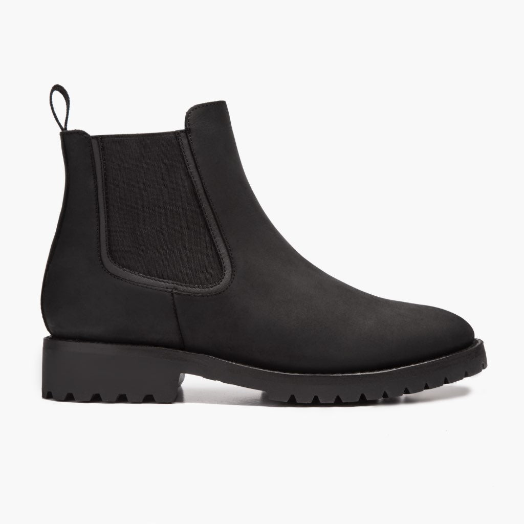 Black Full-Grain leather Boots - Konstrukcja ramowa Goodyear welt i detal noska