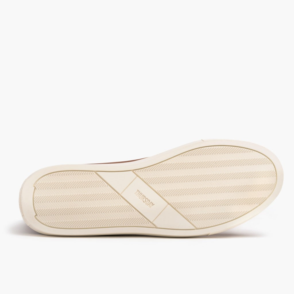 High-Traction Rubber Outsole & Lug Tread Pattern on Premier High Top Toffee Skórzane sneakersy Męska For Men