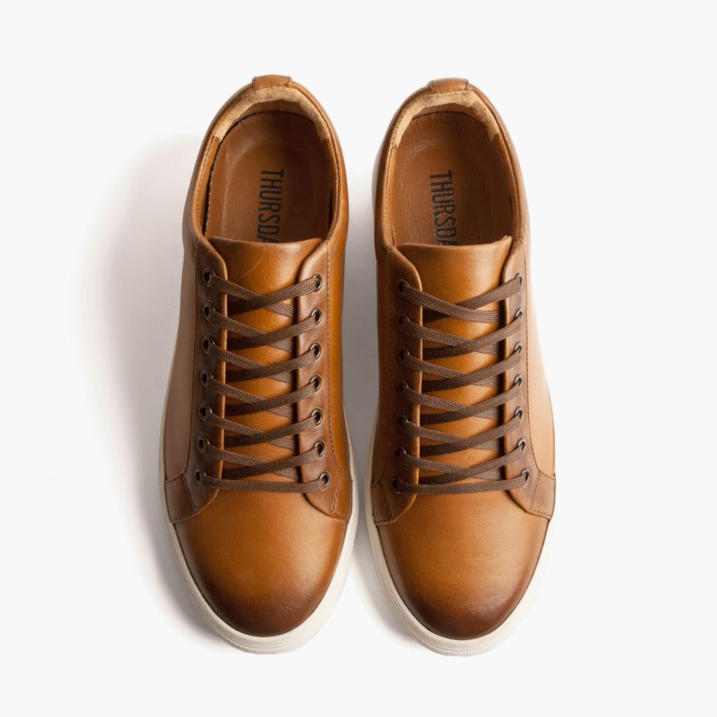 Premier Low Top Toffee Skórzane sneakersy Męska For Men - Wzmocniony zapiętek i precyzyjne podwójne szwy