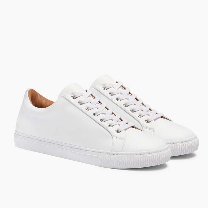 Premier Low Top White Leather Sneakers Męska