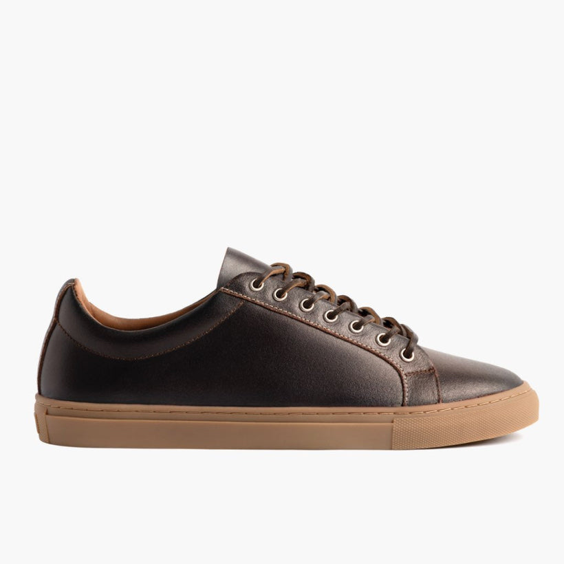 Premier Low Top Cacao Leather Sneakers Męska