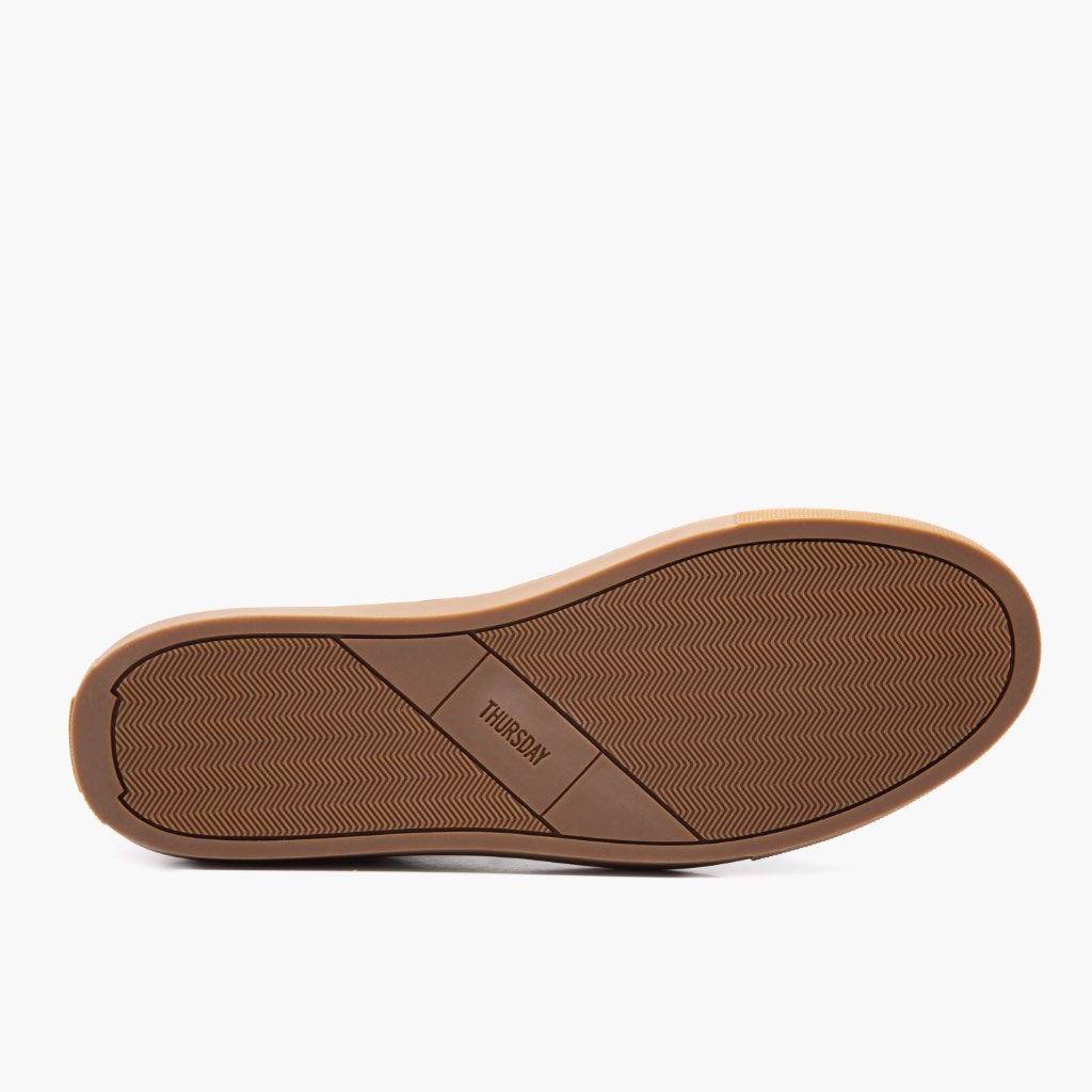 High-Traction Rubber Outsole & Lug Tread Pattern on Premier Low Top Cacao Skórzane sneakersy Męska For Men