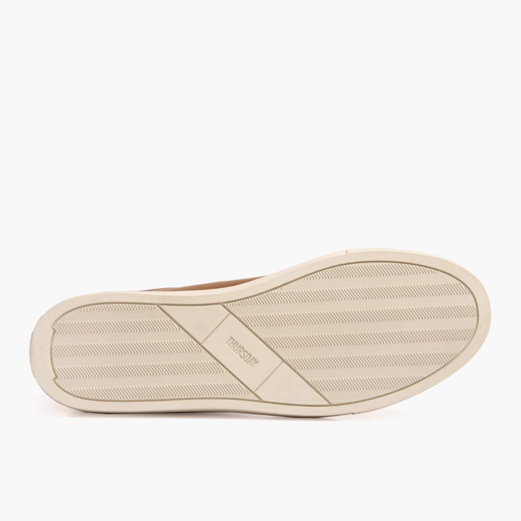 High-Traction Rubber Outsole & Lug Tread Pattern on Premier Low Top Toffee Skórzane sneakersy Męska For Men