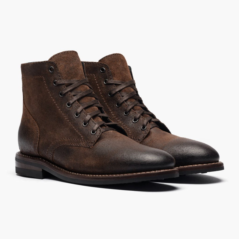 President Mocha Leather Boots Męska