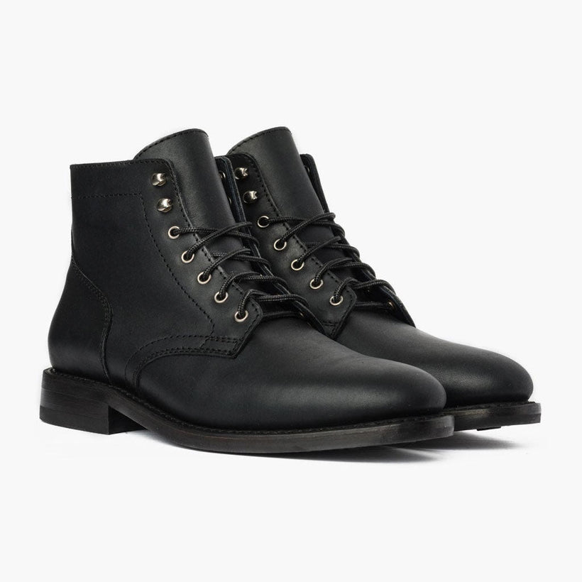 President Czarna Matte Leather Boots Męska