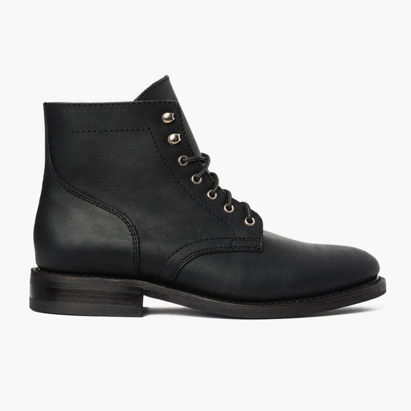 President Czarna Matte Leather Boots Męska