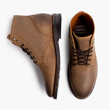 President Safari Leather Boots For Men - Reinforced Heel Counter & Precision Double-Row Stitching Detail