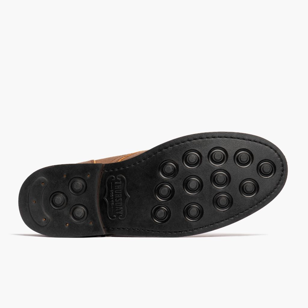 High-Traction Rubber Outsole & Lug Tread Pattern on President Safari Skórzane trzewiki Męska For Men