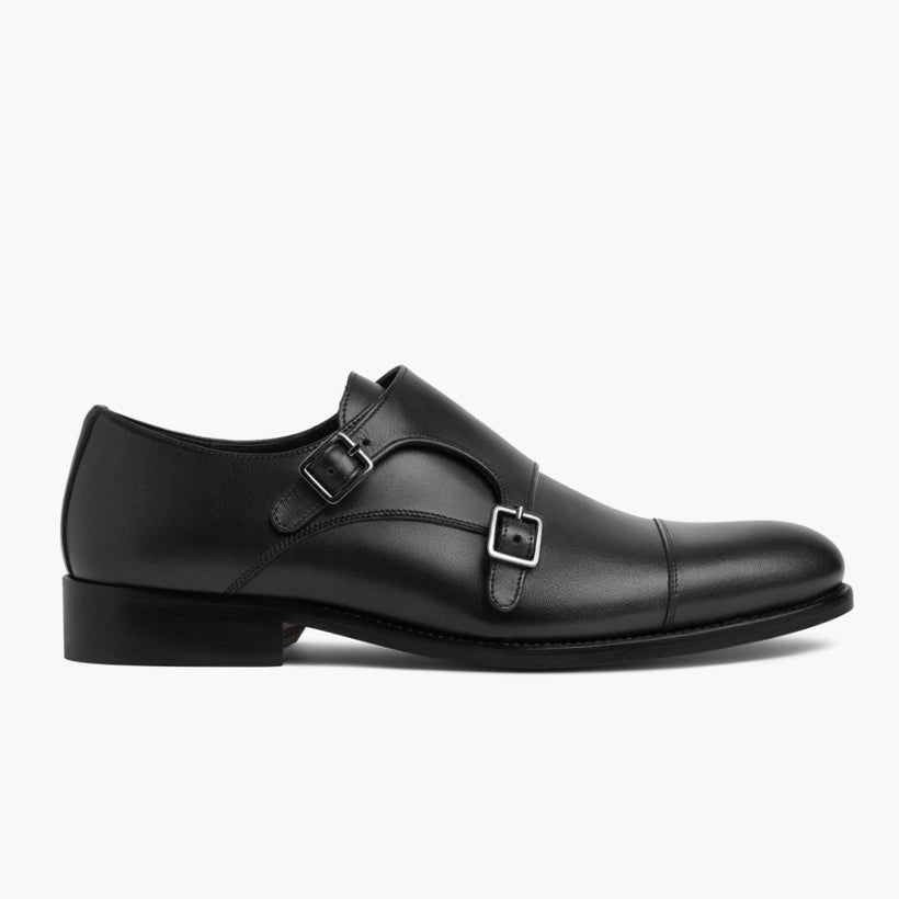 Saint Czarna Leather Loafers Męska