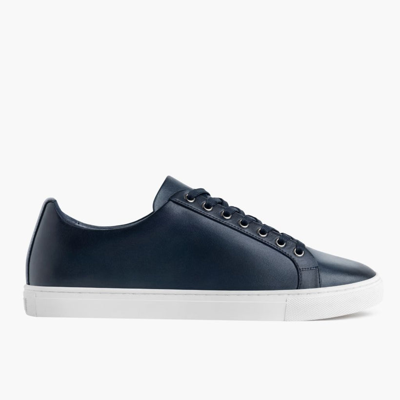 Premier Low Top Deep Blue Leather Sneakers Męska