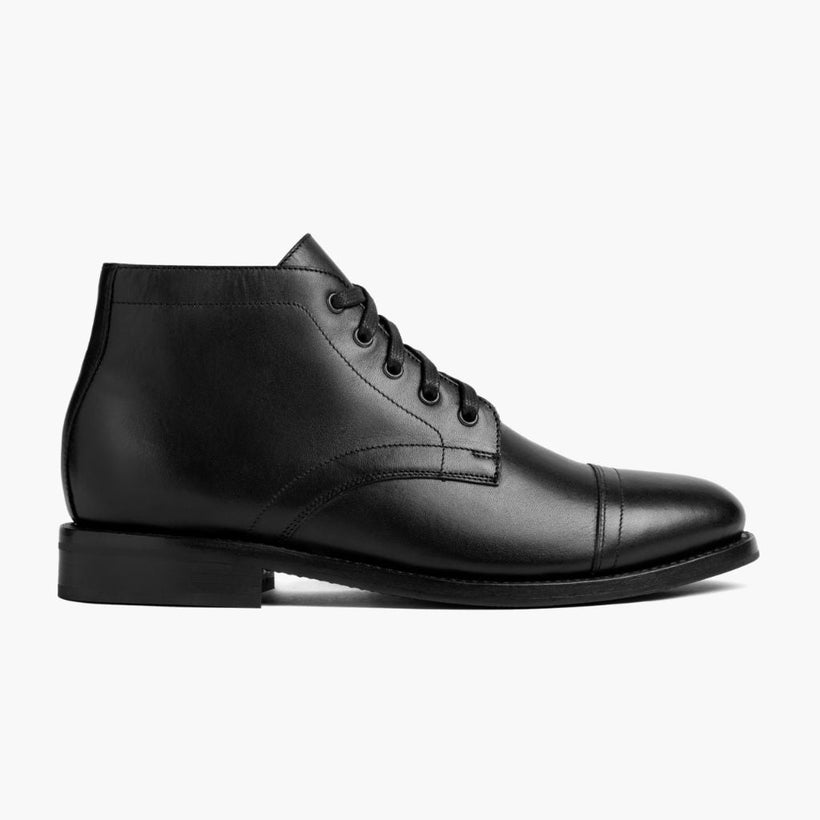 Cadet Czarna Leather Boots Męska
