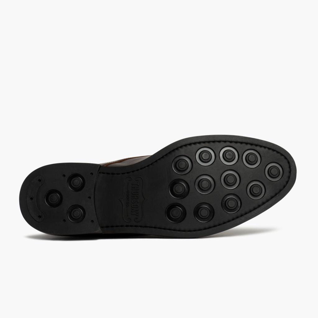 High-Traction Rubber Outsole & Lug Tread Pattern on Cadet Rich Mahogany Skórzane trzewiki Męska