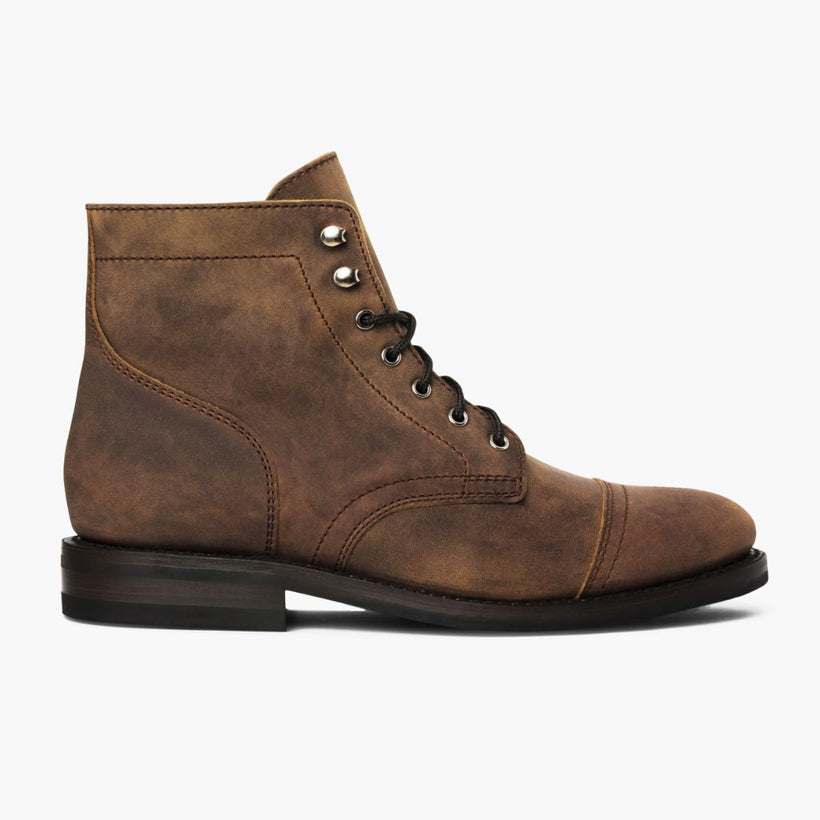 Captain Burnt Copper Leather Boots Męska