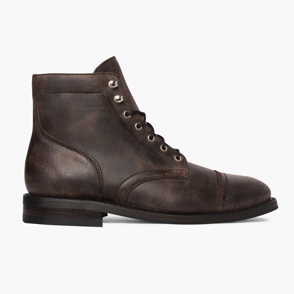 Captain Canyon Skórzane trzewiki Męska - Konstrukcja ramowa Goodyear welt i detal noska