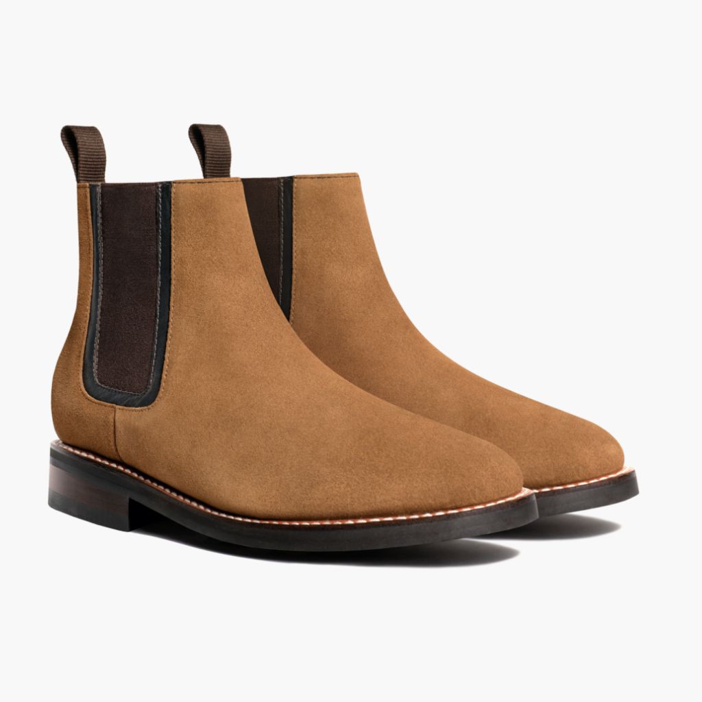 Duke Honey Suede Skórzane trzewiki Męska in Classic Goatskin Suede - Widok z profilu | Kup online w oficjalnym sklepie