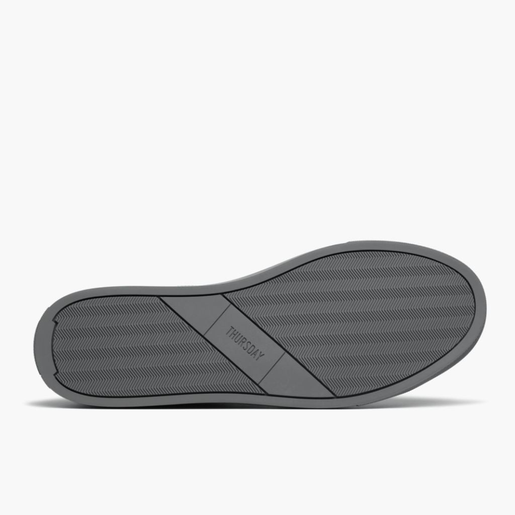High-Traction Rubber Outsole & Lug Tread Pattern on Encore Steel Grey Skórzane sneakersy Męska