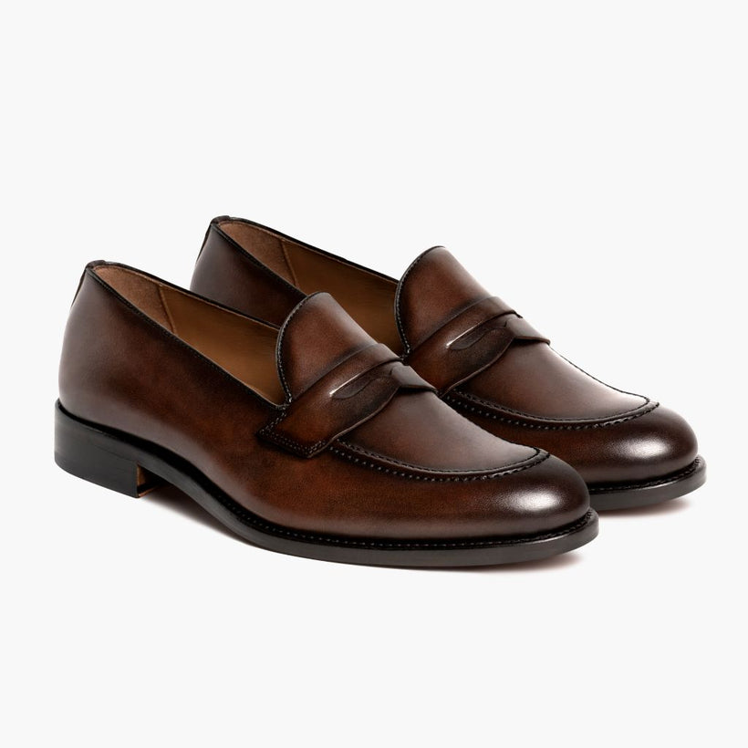 Lincoln Rich Mahogany Leather Sneakers Męska