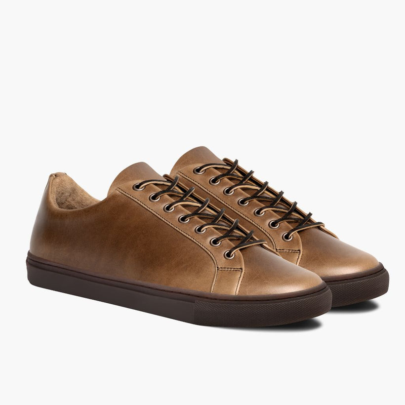Premier Low Top Natural Leather Sneakers Męska