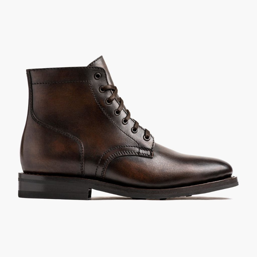 President Czarna Coffee Leather Boots Męska