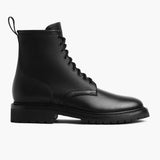 Black Full-Grain leather Boots - Goodyear Welt Construction & Front Toe Box Detail